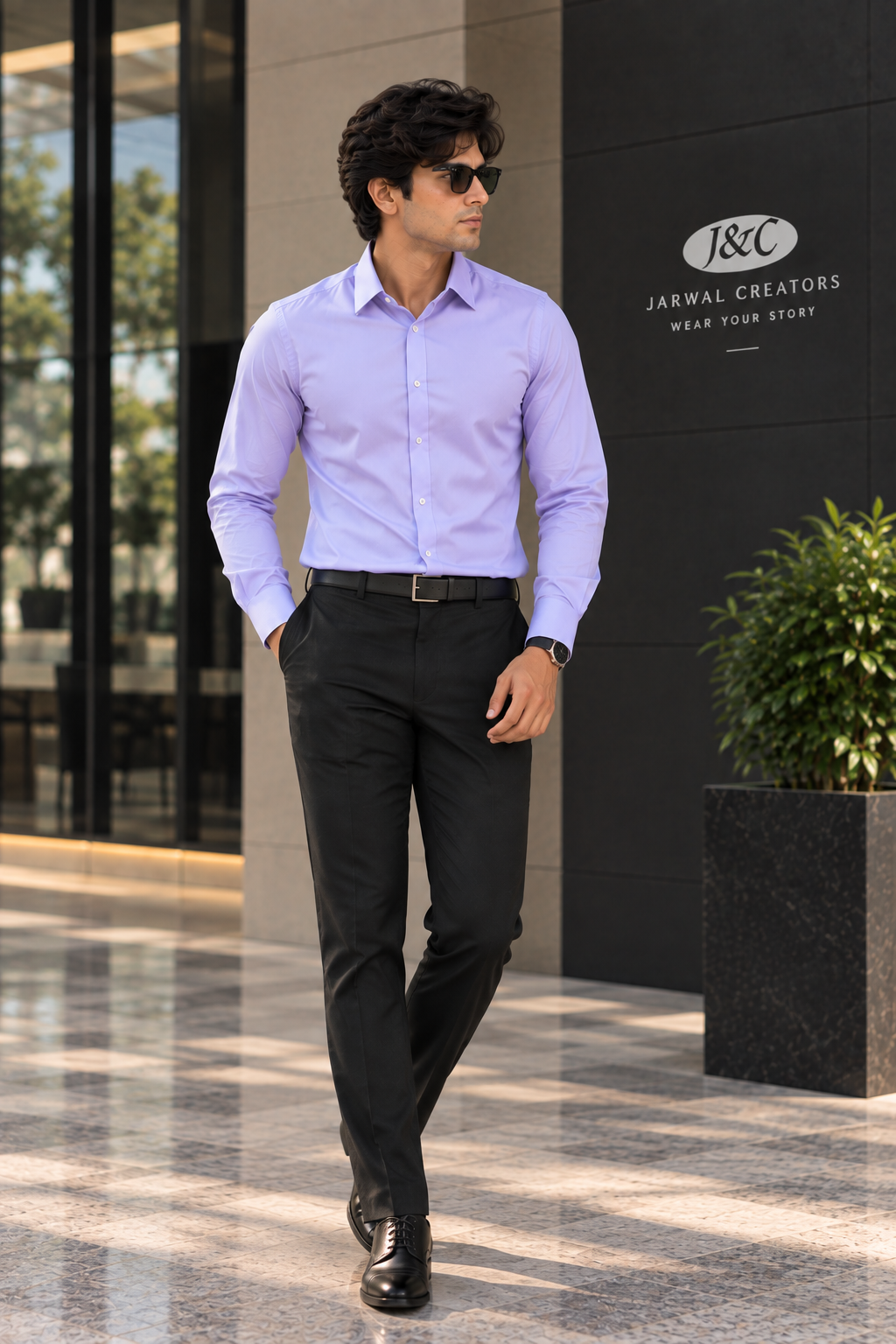 Men’s Lilac Formal Shirt – Custom Fit