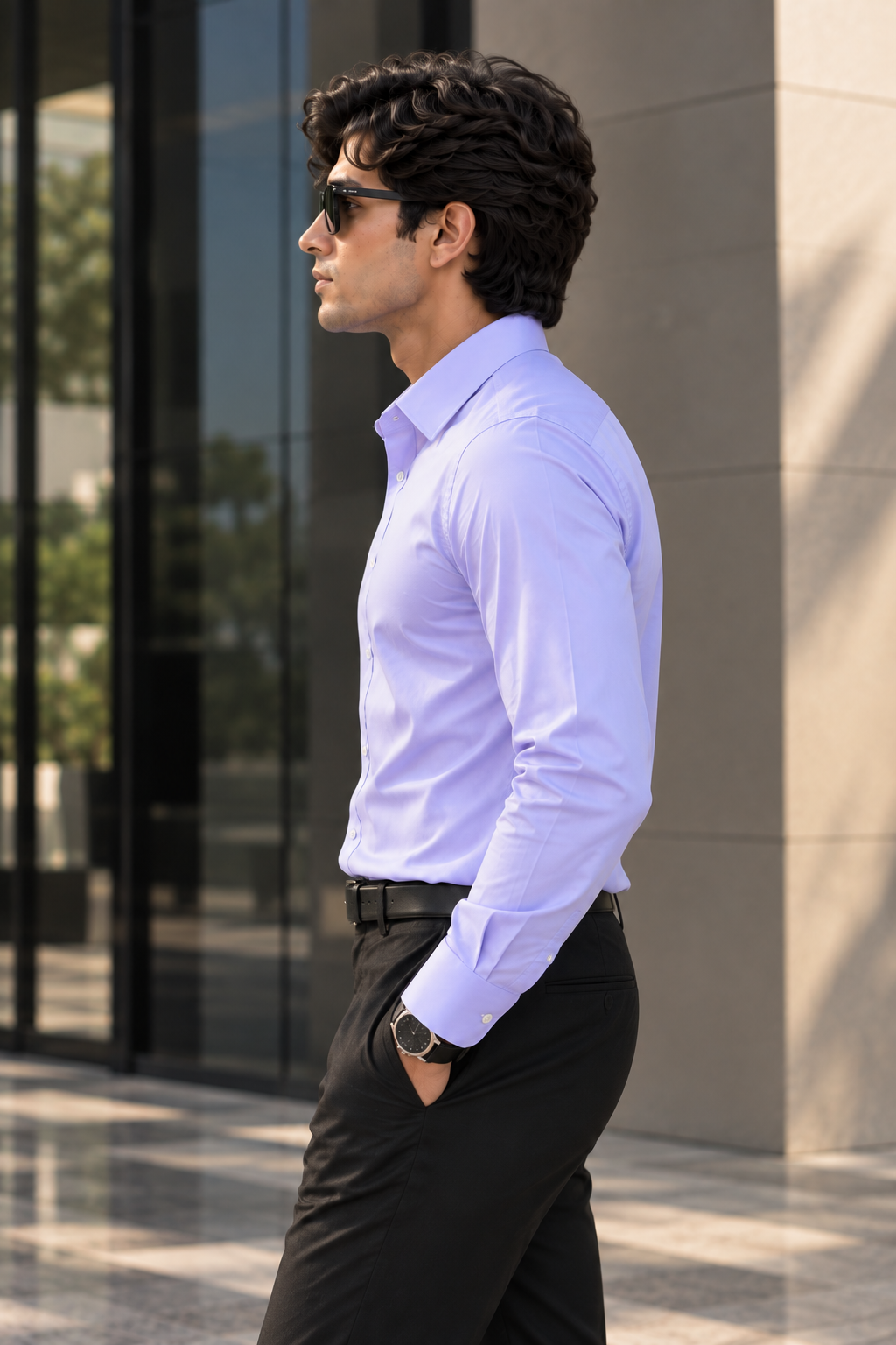Men’s Lilac Formal Shirt – Custom Fit
