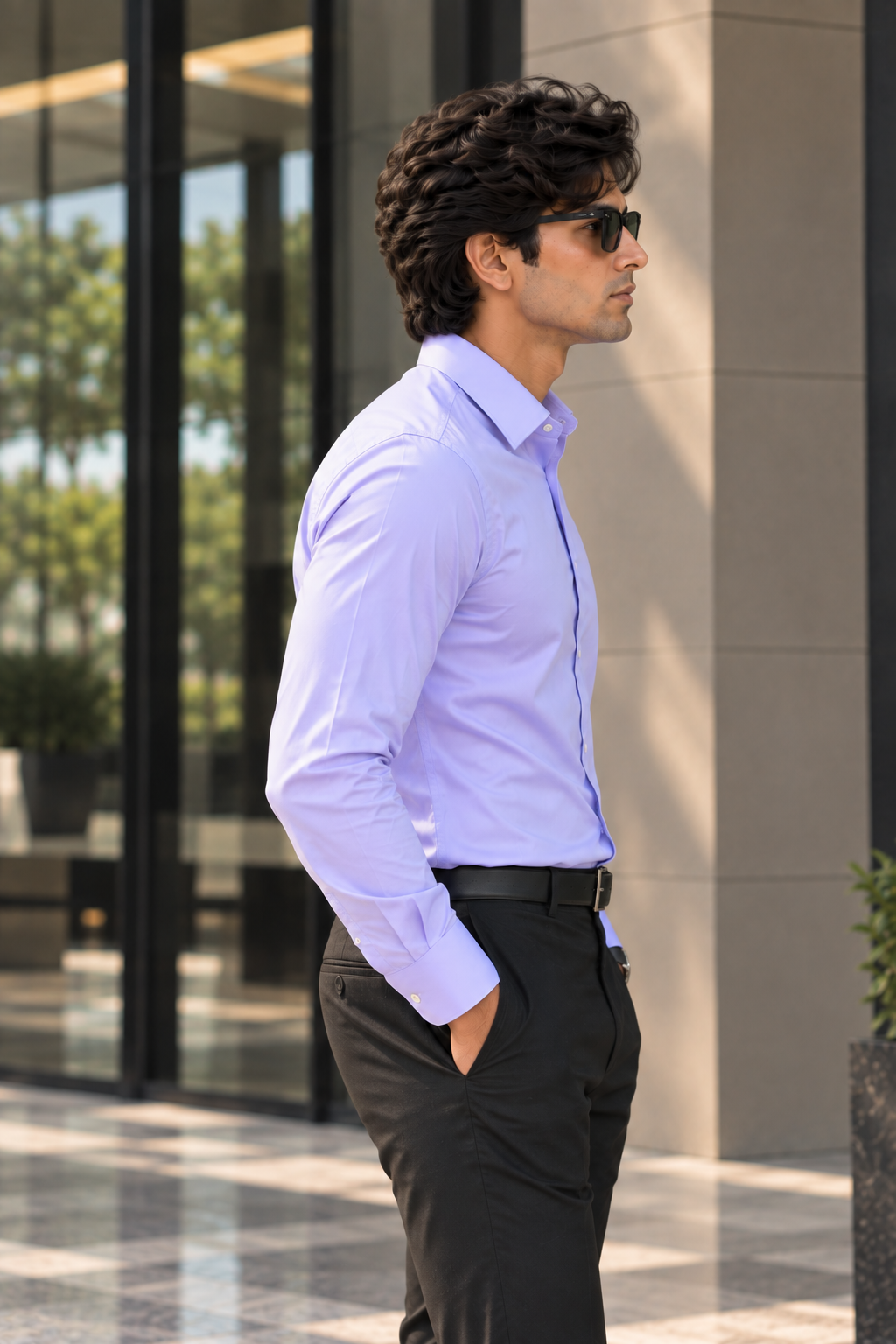 Men’s Lilac Formal Shirt – Custom Fit