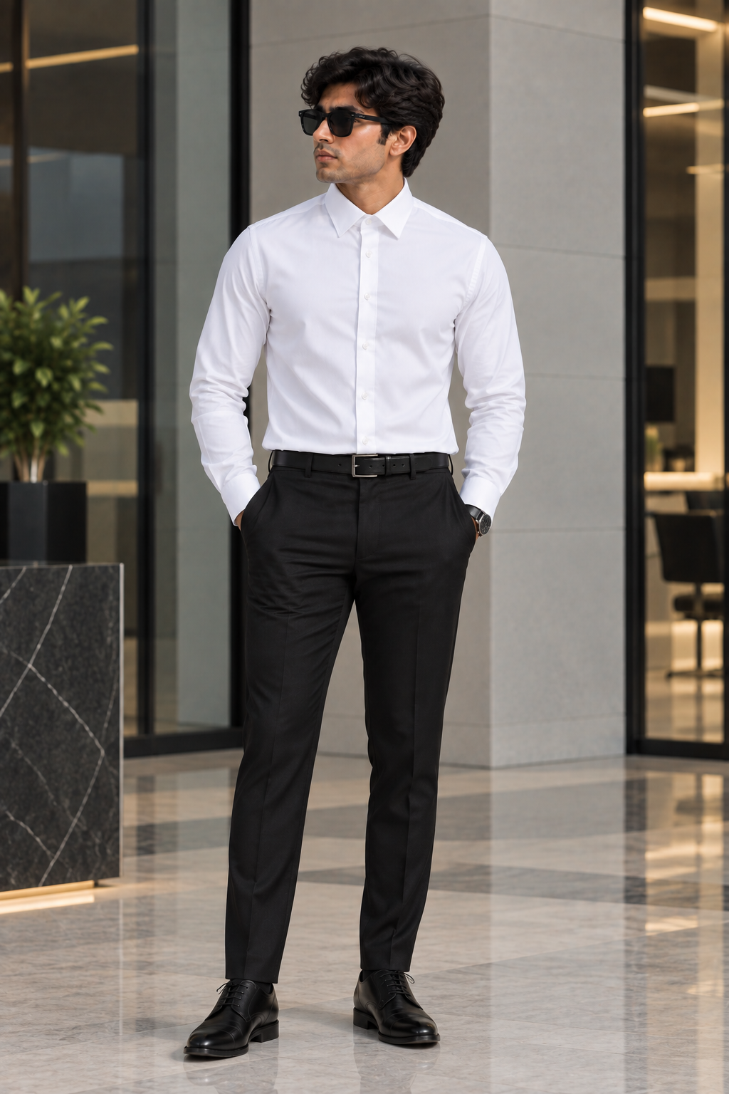 Men’s White Formal Shirt – Custom Fit