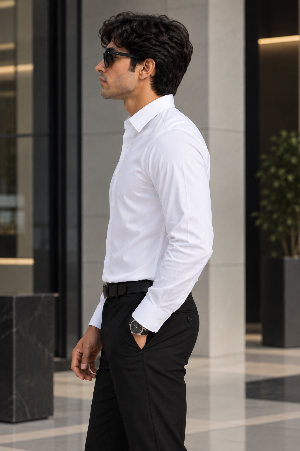 Men’s White Formal Shirt – Custom Fit